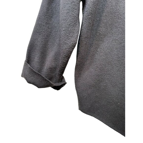 Zara Womens Button-Up Oversized Knit Shirt Jacket M Gray Made In Turkey Heavy - Picture 12 of 12